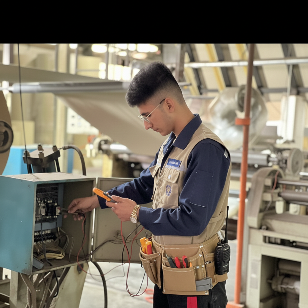 عیب یابی خط ورق سازی کارتن 👷‍♂️⚡